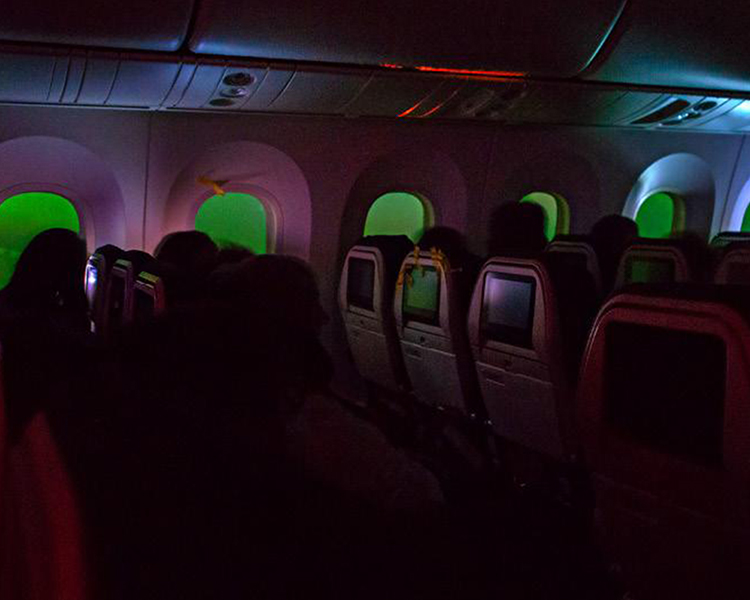 Southern Lights by Flight, interior plane photo - image credit: Brad Phipps.