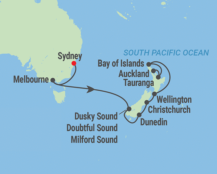 Sydney to Auckland Cruise