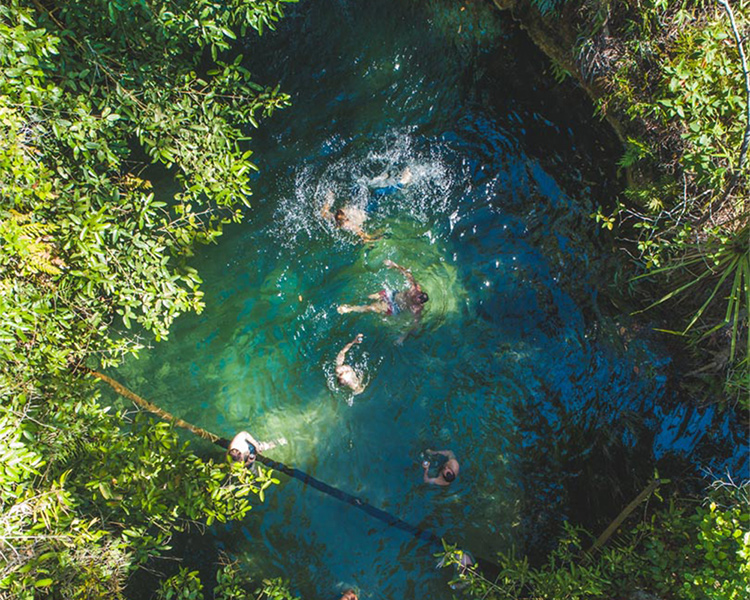 Swimming in the waterholes of the Tiwi Islands - image courtesy of Tiwi Island Retreat.